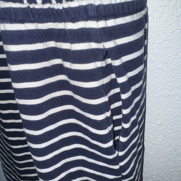LOFT Navy Blue and White Casual Sleeveless Sundress - Picture 4 of 5